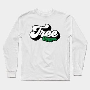 Tree Hugger Retro Script Long Sleeve T-Shirt